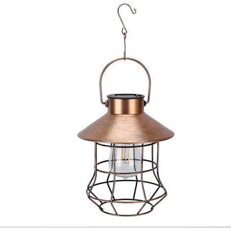 Lanterne solari da esterno – vintage – con sensore di luce – da appendere – per patio/giardino