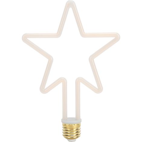 Ampoule décorative LED E27 2700K 8W en forme d'étoile à 5 branches pour fête intérieure 220-240V