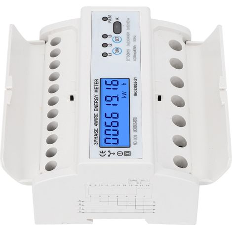 DTS6619-016 Dreiphasen-Energiezähler 380 V 7-polig, LCD-Digitalanzeige mit Hintergrundbeleuchtung (1/5)