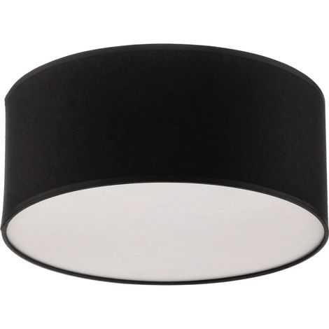 [GEBRAUCHT] B-Ware Deckenleuchte Lampe Rondo Schwarz Metall Textil Wohnraum Leuchte Rund E27 Led