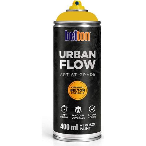 Bombe de peinture - Jaune d'oeuf - Belton - Urban Flow - 400ml - Haute couvrance