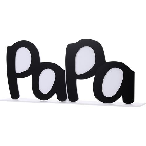 Acryl-Fotorahmen in Form des Buchstabens „Papa“ zum Vatertag, kreative Bürodekoration, glatte Oberfläche, verzugsfrei, für Büro und Zuhause (1/5)