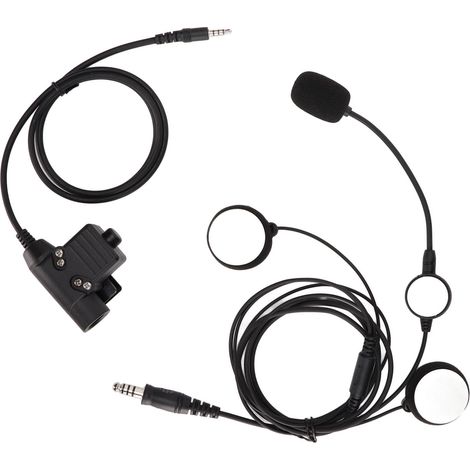 Professionelle In-Ear-Kopfhörer für Motorradhelme mit Geräuschunterdrückung, 7,1 mm und PTT-Taste U94 für 3,5 mm Klinkenstecker. (1/5)