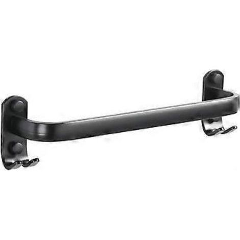 Porte-serviettes mural pour cuisine/salle de bain - Noir - 40 cm (1/5)