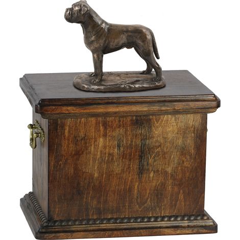 Bullmastiff, Bulmastif - une urne funéraire pour chien, une urne avec une statuette, une urne élégante de style classique signée Art-Dog (1/5)
