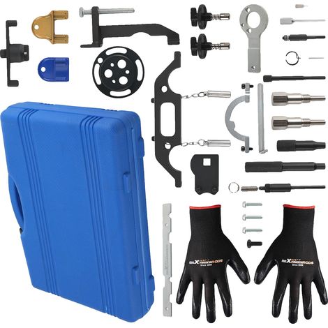 Kit de herramientas para la puesta a punto del motor, acero de alta resistencia, 30 cm x 15 cm x 5 cm, compatible con modelos de vehículos Opel, 1,5 kg, calidad profesional. (1/5)
