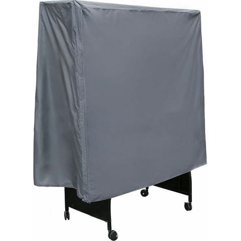 Copertura antipolvere per tavolo da ping pong in tessuto Oxford 210D copertura antipolvere e impermeabile per esterni grigia 152 52 144 cm (1/5)
