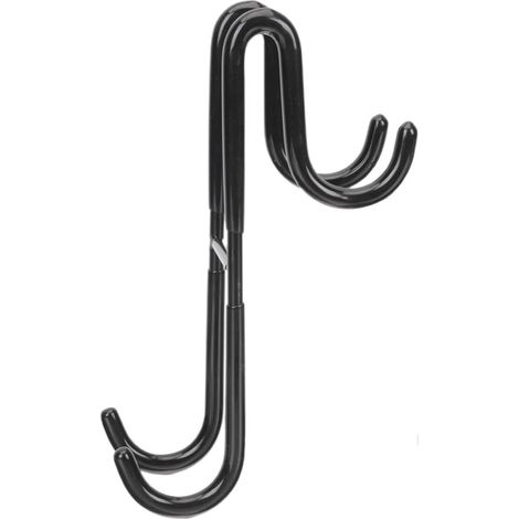 Crochet porte-serviette mural, inox noir, pour salle de bain (1/5)