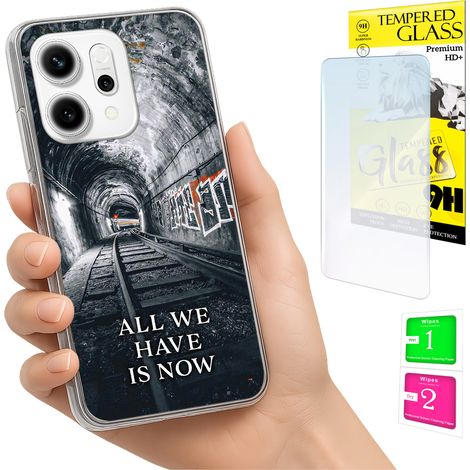 Funda para Oppo Reno 14F / 14 FS 5G con cubierta trasera para foto y cristal 9H. (1/5)
