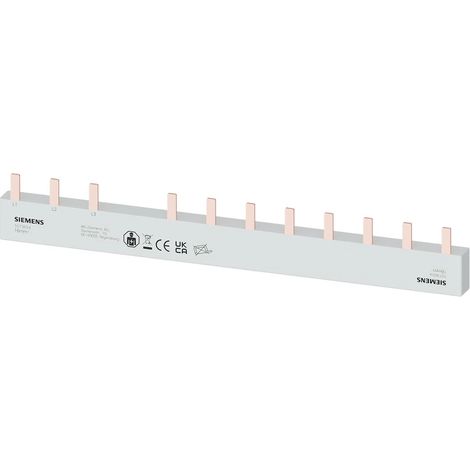 Siemens Peine de conexión tipo horquilla 16mm2, 3-fásico, 1x (3PH+(N) + 8x 1PH, 210mm, 5ST3654