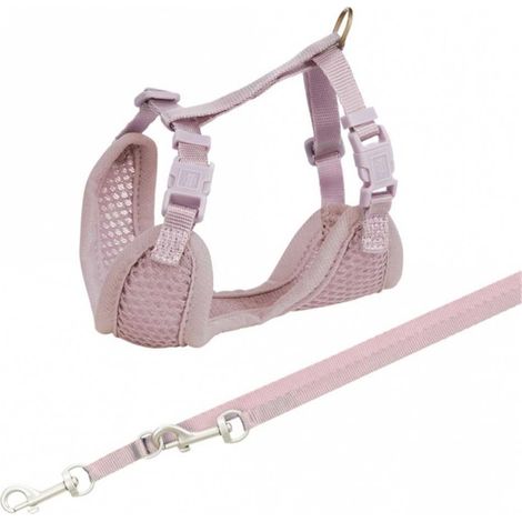 26–34cm/10mm 2m lilla chiaro: Junior Softgeschirr mit Leine für Welpen (1/3)