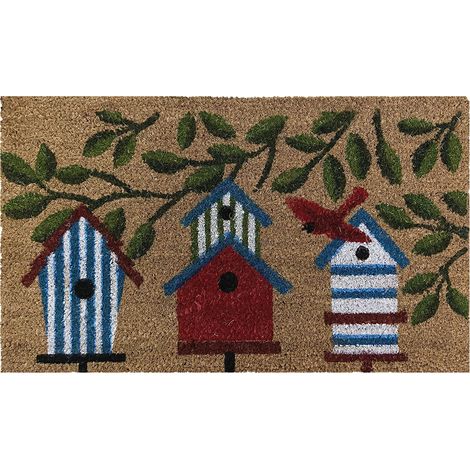 FELPUDO COCO NATURAL CASITAS - 40 X 70 CM