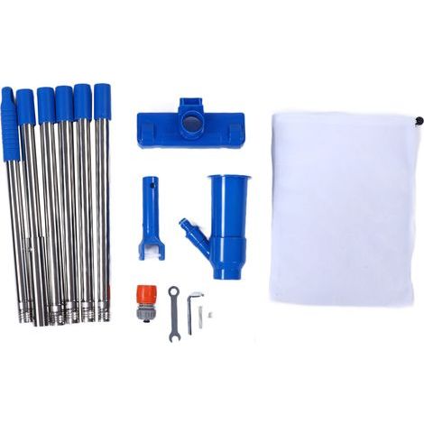 Aspirateur de spa portatif avec brosse et rallonge à 6 sections pour piscines hors sol (1/5)