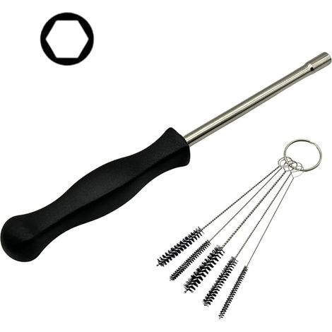 Outil de réglage de carburateur hexagonal 5910 890 2307 Tournevis hexagonal de 4 mm pour tronçonneuse Ryobi Husqvarna Echo Poulan Homelite Weed Eater Wacker Taille-bordures Souffleuse à feuilles (1/4)