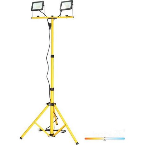 Double Projecteur LED de chantier sur pieds TIGRA S 2x30W 4000K IP65 blanc naturel (1/5)
