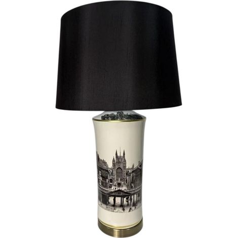 Lamp and Shade - Ceramic - L19 x W19 x H51 cm - Black