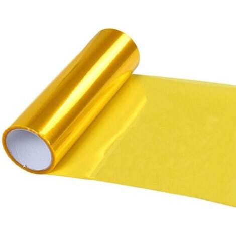 30 cm x 200 cm Yellow tinted vinyl film for car lights, headlights, taillights, fog lights, protective cover, color-changing car light sticker