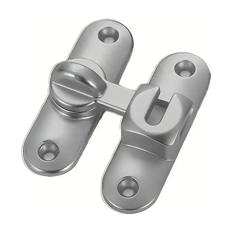 Serrure coulissante a angle droit cent quatre vingt degres en acier inoxydable pour porte de salle de bain et placard securite