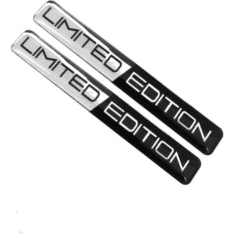 Lot de 2 Sticker Autocollant Effet 3D Noir Blanc 10,6x1,4cm TPU Résistant Pour Voiture Moto Scooter (1/2)