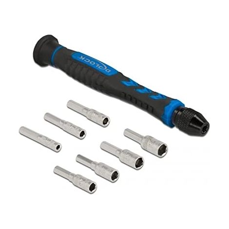 DELOCK JEU DE 8 TOURNEVIS HEXAGONAUX EXTÉRIEURS CREUX 2,5-5,5 MM 90551