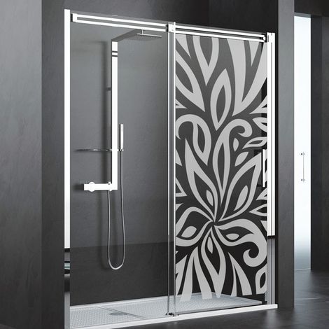 Film fenêtre brise-vue autocollant 150x55cm – Vinyle sablé satin Crystal – Pour vitres et portes de douche – Décoration esthétique