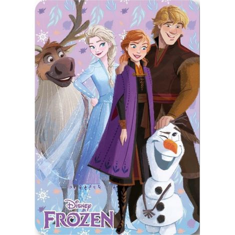 Couverture polaire douce La Reine des Neiges 100x140 cm Elsa, Anna et Olaf