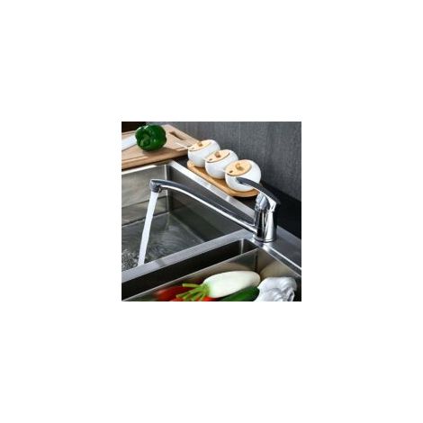 Rubinetto da cucina in lega di zinco, per acqua addolcita, galvanizzato, con accessori completi - Crezuo (1/4)