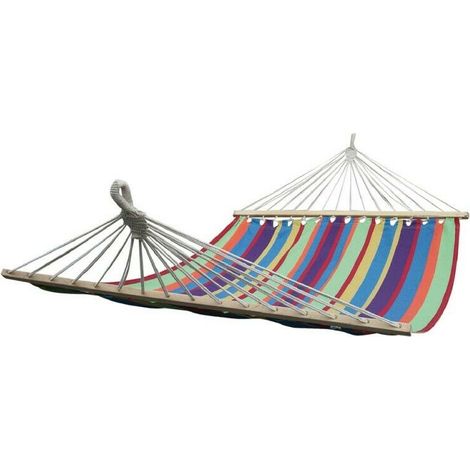 Amaca in cotone sospesa a dondolo per giardino campeggio dondoli lettini con corda 200x150 cm