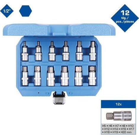 Brilliant Tools BT022012 1/2'' Innensechskant Bit-Stecknuss-Satz, 12-tlg, 5 - 2 (1/2)