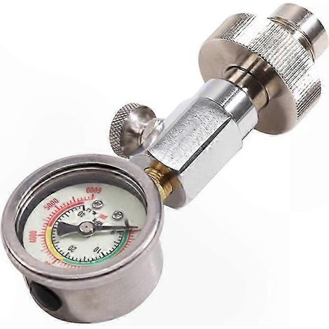 Testeur de pression DIN 232/300 bar avec manomètre 400 bar/6000 psi, adapté aux bouteilles de plongée. (1/5)