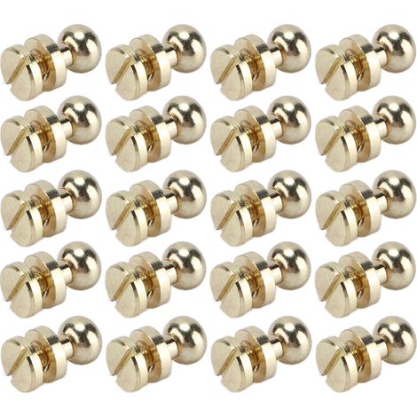 20set Brass Rivets Abrasion Resistance Imitation Gold Luggage Hardware Accessories for Craft Enthusiasts8x7mm (1/5)