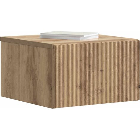 Maison Exclusive - Mobiletto da notte a muro Rovere Artigianale 33 x 34,5 x 20 cm