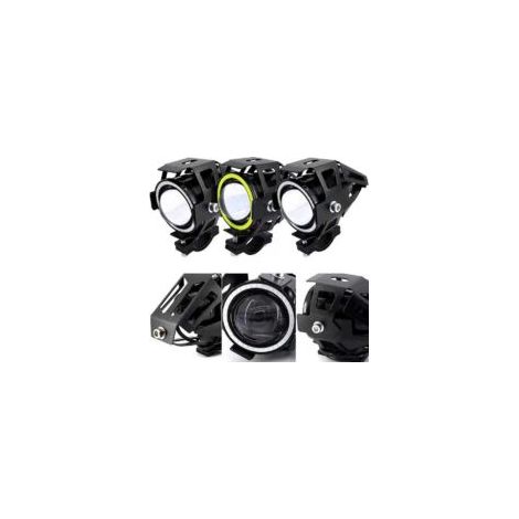 Set di 3 faretti laser U7 colorati da 5W per locomotive, motociclette e fendinebbia elettrici (modifica esterna). - Crezuo