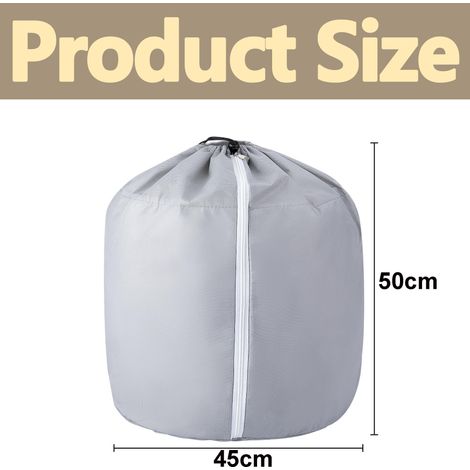Protezione per vasi da esterno in 2 pezzi - Protezione invernale per vasi da fiori - Copertura invernale riutilizzabile per piante in vaso 50x45 cm Grigio (1/4)