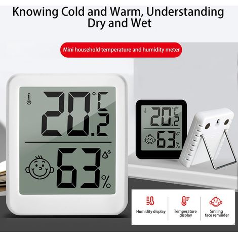 Termometro igrometro per interni, mini termometro igrometro digitale ad alta precisione, monitor della temperatura e misuratore di umidità indicatore del livello di comfort (1/4)