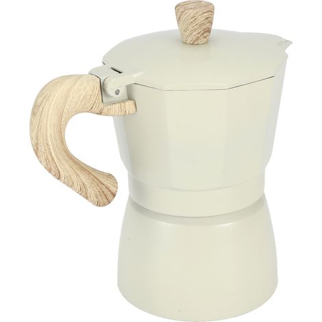 Achteckige Kaffeekanne aus Aluminium, Wasserkocher, Espressokanne für Zuhause, Café, hellgelb, 150 ml (1/5)