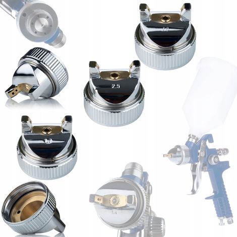 Set di 3 ugelli per pistola di verniciatura HVLP (1.7 + 2.0 + 2.5)