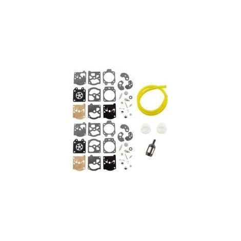 Vergaser-Reparatursatz mit Kraftstoffleitung für Walbro K10-WAT WA WT Serien Husqvarna Poulan McCulloch Echo Kettensägen (2er-Set)