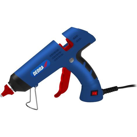 DEDRA - Pistola de pegamento caliente de 100 W: aplicación precisa, pegado rápido
