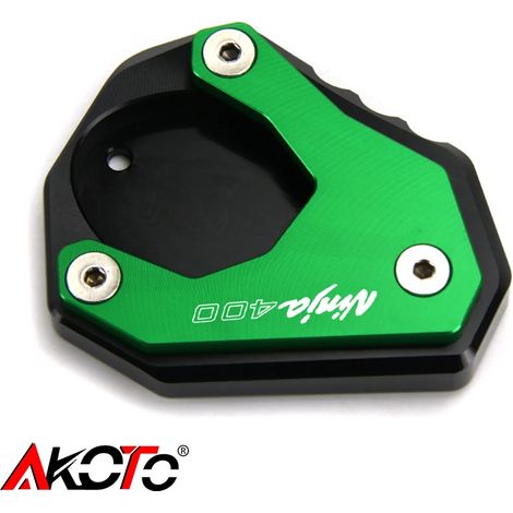 (Green-NINJA400) Compatible avec KAWASAKI NINJA400 NINJA 400 Z400 2018 2019 2020 2021 2022 Béquille latérale CNC, extension et plaque de support. Maxpower (1/4)