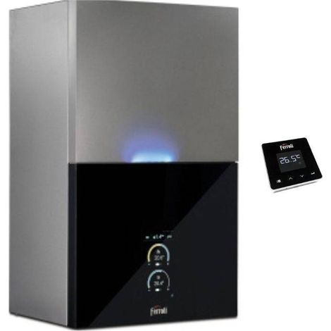 Ferroli Chaudière à Condensation Bluehelix Maxima 28 C + Commande à Distance CONNECT Methane ou GPL avec Kit d'Évacuation des Fu ADAPTATEUR DE DÉDOUBLEMENT