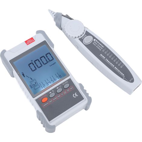 Testeur de réseau LCD multifonctionnel avec boîtier ABS et multimètre intégré pour la maintenance, portée de 400 m. (1/5)