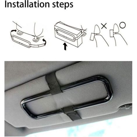 Porte-Boîte À Mouchoirs - Pour Pare-Soleil Voiture - Universel - Fixation Élastique - Compact - 1 Pièce (1/5)