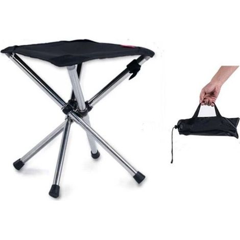 Tabouret pliant d'extérieur en acier inoxydable, chaise pliante portable, tabouret télescopique léger, tabouret de pêche, tabouret de camping épais (1/5)