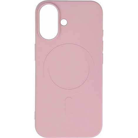Custodia in silicone liquido MagSafe per iPhone 16 - rosa chiaro