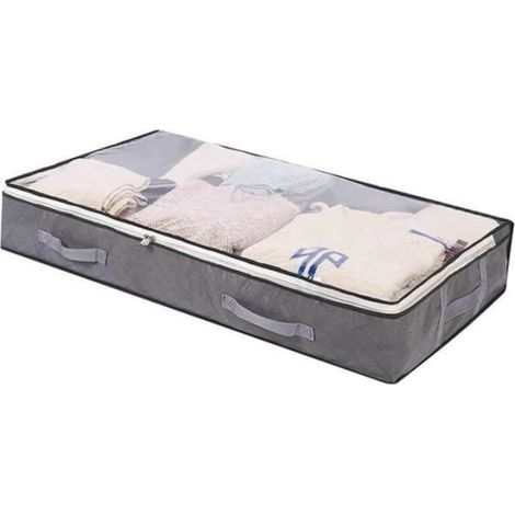 Bardusch - Housse de rangement - 2 pcs - 100x50x15 cm - fermeture Éclair - gris (1/4)