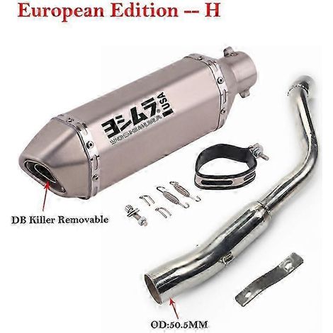 Sistema Completo De Escape Para Motocicleta, Silenciador De Tubo De Enlace Medio Modificado, Extrable, Db Killer, Para Honda Cb600f Hornet 600, Cb600( European Edition-H) (1/5)