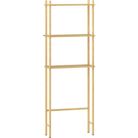 GagaMeuble au-dessus de WC 3 etageres en bambou 63,5x25,5x181 cm (1/5)