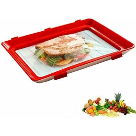 Plateau de conservation des aliments 1 pièce, plateau de conservation sous vide alimentaire flexible et respectueux de l'environnement, Ensoleillé (1/5)