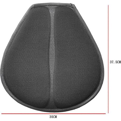 Coussin de selle en gel à cinq couches, tissu en maille rafraîchissante, accessoires anti-vibrations respirants pour M (1/4)